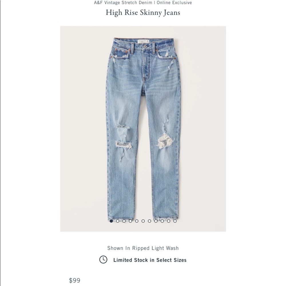 Abercrombie High Rise Skinny Jean
